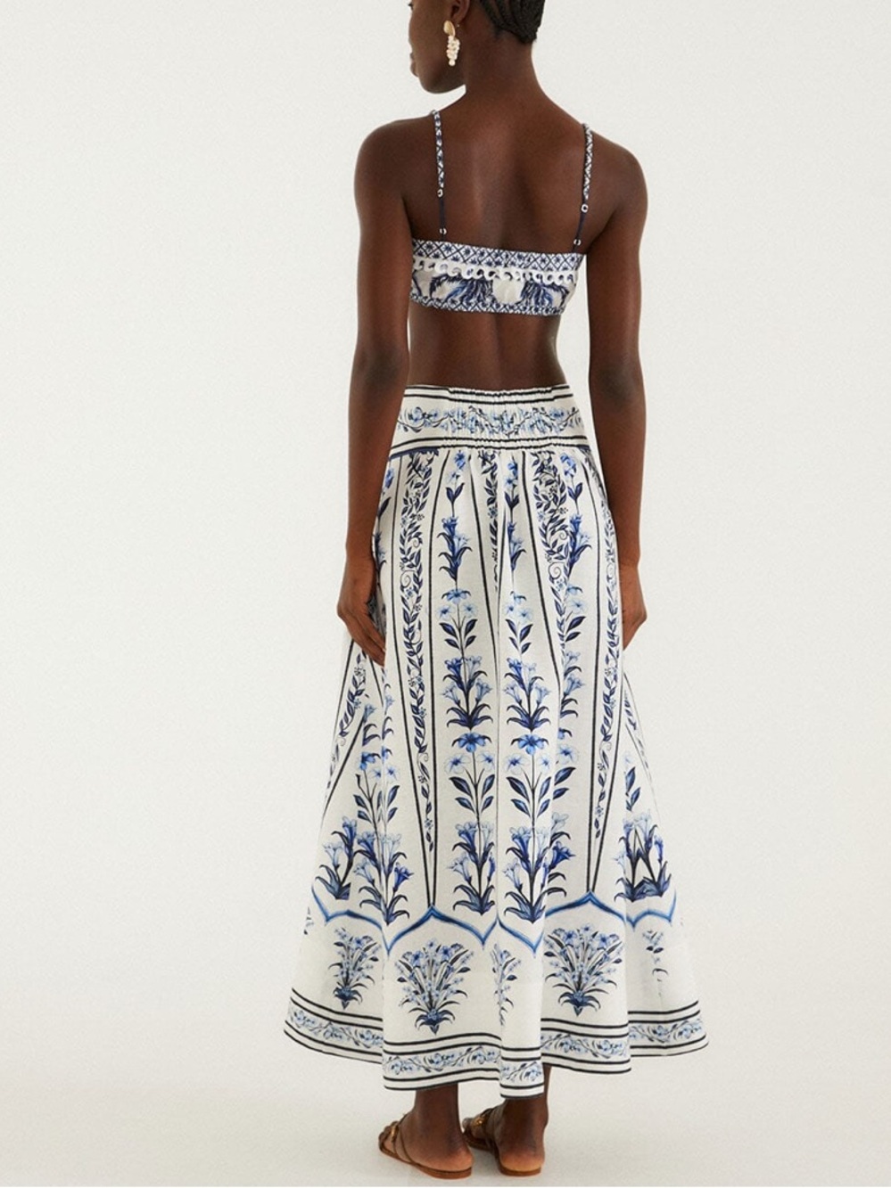 FARM Rio Off-White Flowers Arch Maxi Skirt Size Small NWT - Picture 9 of 11